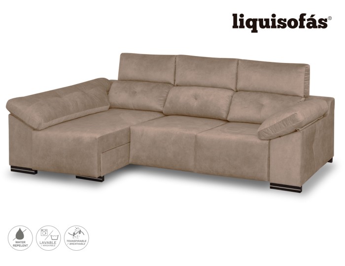 CHAISELONGUE DESLIZANTE FRONTAL Y RECLINABLE MOD. JULY