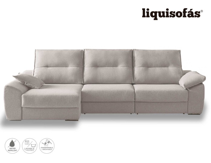 SOFÁ CHAISE LONGUE DESLIZANTE FRONTAL Y RECLINABLE MOD. FRIDAY