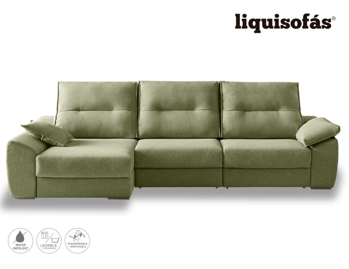 SOFÁ CHAISE LONGUE DESLIZANTE FRONTAL Y RECLINABLE MOD. FRIDAY