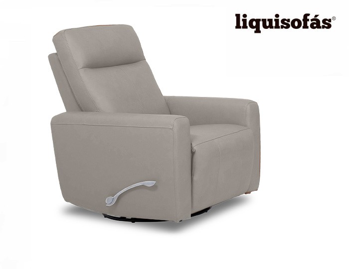 SILLÓN RELAX DE PIEL CON PALANCA MOD. DOHA